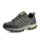 WOWEI Wanderstiefel Wanderschuhe wasserdichte Outdoor Sportlich Gleitsicher Bequem Leicht Bergstiefel Trekking Schuhe Damen Herren Wanderhalbschuhe, Dark Grey, 39 EU