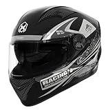 Generisch Motorradhelm Für Erwachsener | Motorrad Integral Helm | Integral Motorradhelm Modische | Doppelvisier Motorrad Kopfbedeckung Leichte für Moped-Cruiser