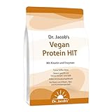 Dr. Jacob’s Vegan Protein HIT I Proteinpulver mit Kreatin und Enzymen I feine Toffee-Note I ohne künstliche Aromen, zuckerfrei I 1000 g, 66 Portionen
