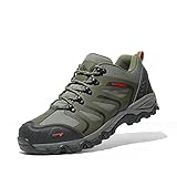 NORTIV 8 Herren Wanderschuhe Trekkingschuhe Outdoorschuhe Wasserdicht Hiking Shoes Kletterschuhe Bergsteigen Klettern Wandern Schuhe Armee/GRÜN/SCHWARZ/ORANGE 160448_Low-E Größe 47 (EUR)