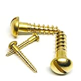 M1.6 ~ M6 Messing Schlitz Flachkopfschraube, Reines Messing Selbstschneidende Rundkopf Holzschrauben, A062(M3x18)