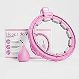 Gymside Hoopside Pro-Leiser Smart Hula Hoop, Fällt Nicht herunter, geeignet für Anfänger, Hula Hoop zum abnehmen und fit Werden, mit Massagenoppen,18 abnehmbare Glieder (Rosa)