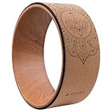 Navaris Yoga Rad Wheel aus Kork - 33 cm Yogarad für Yoga Pilates Gymnastik - Yoga Rolle - Fitness Ring für Stretching - Rückenrolle Pilatesrolle Yogarolle