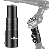 toptrek Lenkererhöhung Fahrrad, Fahrradlenker Vorbau 28,6 mm/12 × 2,86 cm, Fahrradlenker Erhöhung für Fahrren Gesundheit, Fahrrad Lenker Erhöhen Aluminium für MTB, Rennrad, Stadträder (Schwarz)