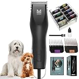 Moser Max 50 Hundeschermaschine mit Aufsteckkamm Set - vibrationsarme & leichte Schermaschine - leistungsstarke Haarschneidemaschine - Trimmer für Hunde, Katzen & Pfoten