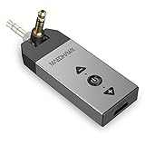 Bluetooth Aux Adapter, Maedhawk Aux auf Bluetooth 5.2 Empfänger mit Drehbarer 3.5 mm Audiobuchse für Car Home Stereo Lautsprecher Kopfhörer Musikstreaming (Lautstärke einstellbar, Freisprechen, A2DP)