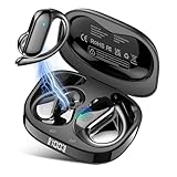 DUSONLAP Open Ear Kopfhörer Bluetooth 5.4 HiFi Stereo, 2025 Kopfhörer Kabellos Bluetooth mit ENC Noise Cancelling Mic, 32 Std Ohrhörer mit Ohrhaken, IPX7 Wasserfest Sportkopfhörer Schwarz