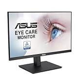 ASUS Eye Care VA24EQSB - 24 Zoll Full HD Monitor - Rahmenlos, ergonomisch, Flicker-Free, Blaulichtfilter, Adaptive-Sync - 75 Hz, 16:9 IPS Panel, 1920x1080 - DisplayPort, HDMI, D-Sub, USB Hub, schwarz