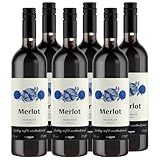 by Amazon Merlot, Rotwein, 75cl, 1er-Pack (Packung mit 6)