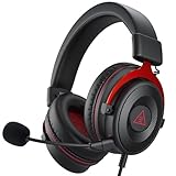 EKSA Gaming Headset, PC Headset mit Abnehmbar Mikrofon mit Geräuschunterdrückung, 3D Surround Sound Gaming Kopfhörer mit 3.5mm Kabel für Switch / PS4 / PS5 / Xbox One, Schwarz