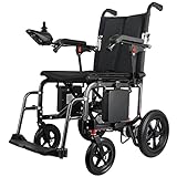 WISGING 16.8 Kilogramm leichter faltbarer elektrischer Rollstuhl für Senioren, intelligenter Energierollstuhl, tragbarer elektrischer Rollstuhl für Erwachsene, Reisegröße, Genehmigte Fluggesellschaft