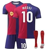 Barcelona 24/25 Neue Fußball trikot, Hause/Auswärts Fußball Trikot Shorts und Socken Anzug für Kinder Erwachsener, Fussball Jersey Trainingsanzug Jungen Herren