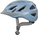 ABUS Stadthelm Urban-I 3.0 - Fahrradhelm mit Rücklicht, Schirm und Magnetverschluss - für Damen und Herren - Hellblau, Größe L