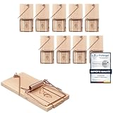 VonBueren 10 x Mausefalle Schlagfalle | Mausefallen aus Holz | Mouse Trap | Made in Germany