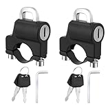 2 Stück Motorrad Helmschloss mit 4 Schlüssel Anti-Diebstahl Helm Sicherheitsschloss mit 2 Inbusschlüsseln Universal Helmschloss für 22-28 mm Lenkerschlauch Bicycle Helmet Lock für Motorräder Roller