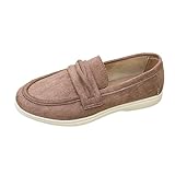 Generisch Freizeitschuhe Damen Flache Slip On Walkingschuhe Outdoor Schuhe - GroßE GrößE Sneaker Damenschuhe Ohne SchnüRsenkel Joggingschuhe - Rutschfeste Bequeme Turnschuhe Loafer Arbeitsschuhe