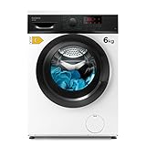 Cecotec Lavadora 6 Kg Carga Frontal Bolero DressCode 6000N. Revoluciones Programables hasta 1000 RPM, 8 Programas, Panel de Control con Display LED, DelayStart hasta 24h, Aclarado Extra