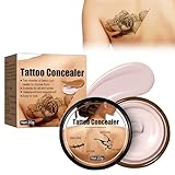 Tattoo Concealer Für Körper, Wasserdicht Lang Anhaltend Body Concealer Primer Makeup, Glatte Textur Hohe Deckkraft Camouflage Make Up Concealer Für Tattoo, Narbe - Mild & Komfortabel - Light