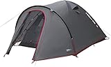 High Peak Kuppelzelt Nevada 4, Campingzelt mit Vorbau, Iglu-Zelt für 4 Personen, doppelwandig, 3.000 mm wasserdicht, Ventilationssystem, Wetterschutz-Eingang, Moskitoschutz, 300x250x135 cm