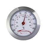 SAKEIOU Mini-Auto-Thermometer, -30 bis 60 ℃, eingebettetes Temperaturprüfgerät, Anzeige, 43 mm rundes Zifferblatt, analoges Temperatur-Thermometer, wie abgebildet