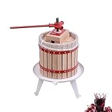 YZNAHRE 12L Obstpresse Apfelpresse Fruchtpresse manuell Weinpresse Holz inkl.Presstuch für Selbst Gemachten Natürlichen Saft, Traube, Beere, Apfel