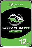 Seagate Barracuda Pro 12 TB ST12000DM0007 intern Festplatte (8, 9 cm (3, 5 Zoll), 7200 u/min, 256 MB Cache, SATA 6 Gb/s, Silber) (Generalüberholt)
