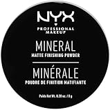 NYX Professional Makeup Mineral Finishing Powder, Loses Puder, Mattes Finish, Ölabsorbierend, Vegane Formel, Farbton: Light/Medium