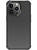 Black Rock - Hülle Carbonhülle Robust Case Real Carbon Passend für Apple iPhone 13 Pro I Karbon Handyhülle, Fiber Cover (Carbon Schwarz)