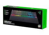 Razer Ornata V3 - Flache Mecha-Membran-Tastatur mit Razer Chroma RGB (Flache Tasten, Razer Mecha-Membran-Switches, Magnetische Soft-Touch-Handballenauflage) IT-Layout | Schwarz, RZ03-04460700-R3H1