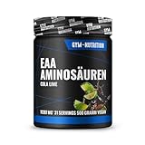 PREMIUM EAA Pulver hochdosiert 500g I Alle 8 essentielle Aminosäuren EAAs Komplex I Vegan I Reich an BCAA I Ohne unnötige Zusätze I (Cola Lime)