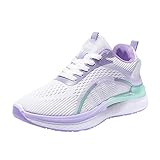 Slip-On-Sneaker für Damen, Größe 40, Netzstoff, leicht auszuziehen, Sport- und Outdoor-Schuhe, violett, 38.5 EU Schmal