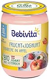 Bebivita Frucht & Joghurt Erdbeere in Apfel, 6er Pack (6 x 190 g)