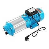 Kreiselpumpe 2500W Hauswasserwerk Gartenpumpe, Max. Fördermenge 4000 L/H, 110m Förderhöhe, Edelstahl, IP44, für Wasserversorgung & Pipeline-Booster