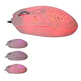 Topiky Ergonomische Kabelgebundene Gaming-Maus mit Lüfter, 4 Stufen Einstellbare DPI Bis zu 2000, Kabelgebundene Laptop-Gaming-Mäuse mit RGB-Lichtmodi für PC, Laptop, OS X