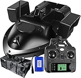 Futterboot Fischfinder GPS Rc Boot, Fischköder-Boot Angelköder-Boot, GPS Cruise Köder-Boot Mit 12000Mah Batterie (Schwarz)