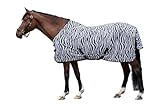 HKM 4668 Fliegendecke Zebra mit Kreuzgurt, Pferdedecke Weidedecke, 155
