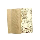 DECORNIJIA 100 Blatt Imitation Blattgold Goldfolie für Basteln Dekoration Möbelvergoldung Kunsthandwerk Glänzend Metallisch