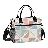 aidingzhi Exotic Geometric Diamonds Isolierte Lunchbox mit Tasche Büro Lunchbox mit Schultergurt Teenager Outdoor M