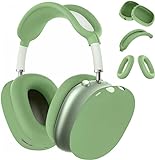 RYMAUP® Silicone Case Cover for AirPods Max Headphones, Anti-Scratch Ear Pad Case Cover,Ear Cups Cover,Headband Cover for AirPods Max, Accessories Soft Silicone Skin Protector, Green