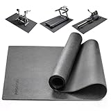 PROIRON Bodenschutzmatte Fitnessgerät, Bodenschutzmatte Fitness 5mm Dicke, Laufband Matte Schutzmatten, Matten Fitnessraum Bodenmatte Unterlegmatte für Crosstrainer - auch als Yoga Matte Grau