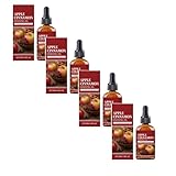 Zimtöl Ätherisches Reines Natürliches Duftöl für Aroma Diffuser Beruhigende Wirkung Stimmungslifter Zimt Ätherisches Wärmendes Körpermassageöl Apfel Zimt Nährt Befeuchtet Haut Aromatherapie (4 Pcs)