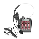 VBESTLIFE Kabelgebundenes Callcenter-Telefon mit Headset, HT720-Callcenter-Schnurtelefon mit Noise-Cancelling-Headset und Omnidirektionalem Headset-Set für das Büro zu Hause