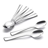 Teelöffel 6 Stück, Edelstahl Kaffeelöffel 5,1 Inch(13,1cm), Besteck Kaffeelöffel/Espressolöffel/Dessertlöffel, Teelöffel Set für Haushalte, Restaurants, Kantinen, Spülmaschinenfest