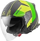 Bogotto V586 Detri BT Jethelm, schwarz/grün, M