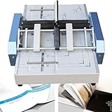 HYYKEJI A3 Falzbindemaschine, Broschürenfertigungsmaschine, fünf Heftlöcher, automatische Einstellung und Ausrichtung, Papierbuchbinderei, für Druckereien und Schulen