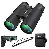 Kylietech Fernglas 12x42 HD Kompakte Ferngläser wasserdicht für Vogelbeobachtung, Jagd, Wandern, Sightseeing, FMC-Linse Feldstecher inkl. Tragetasche, Tragegurt und Smartphone-Adapter