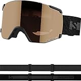Salomon S/view Access Unisex-Brille Ski Snowboarden, Erweitertes Sichtfeld, Augenermüdung und Blendreduzierung und kein Beschlagen mehr, Schwarz, Einheitsgröße