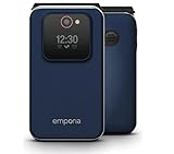 emporiaJOY-LTE, Seniorenhandy 2G, Klapphandy ohne Vertrag, Mobiltelefon mit Notruftaste, 2,8-Zoll-Display, Blau