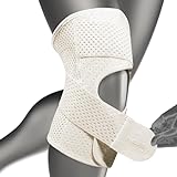 PROIRON Atmungsaktive Kniebandage, Bandage Knie für Damen/Männer, Knee Support mit Verstellbaren Riemen für Sport, Laufen, Joggen, Volleyball - L