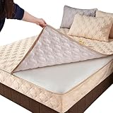Matratzenüberzug 80/90/130/140 mit Reißverschluss Anpassbare Matratzenschoner Fünfseitig Gesteppt Encasing Spannbetttuch Weiche Spannbettlaken bis 5-40cm Bezug Topper für Matratzen(200X200+20cm,D)